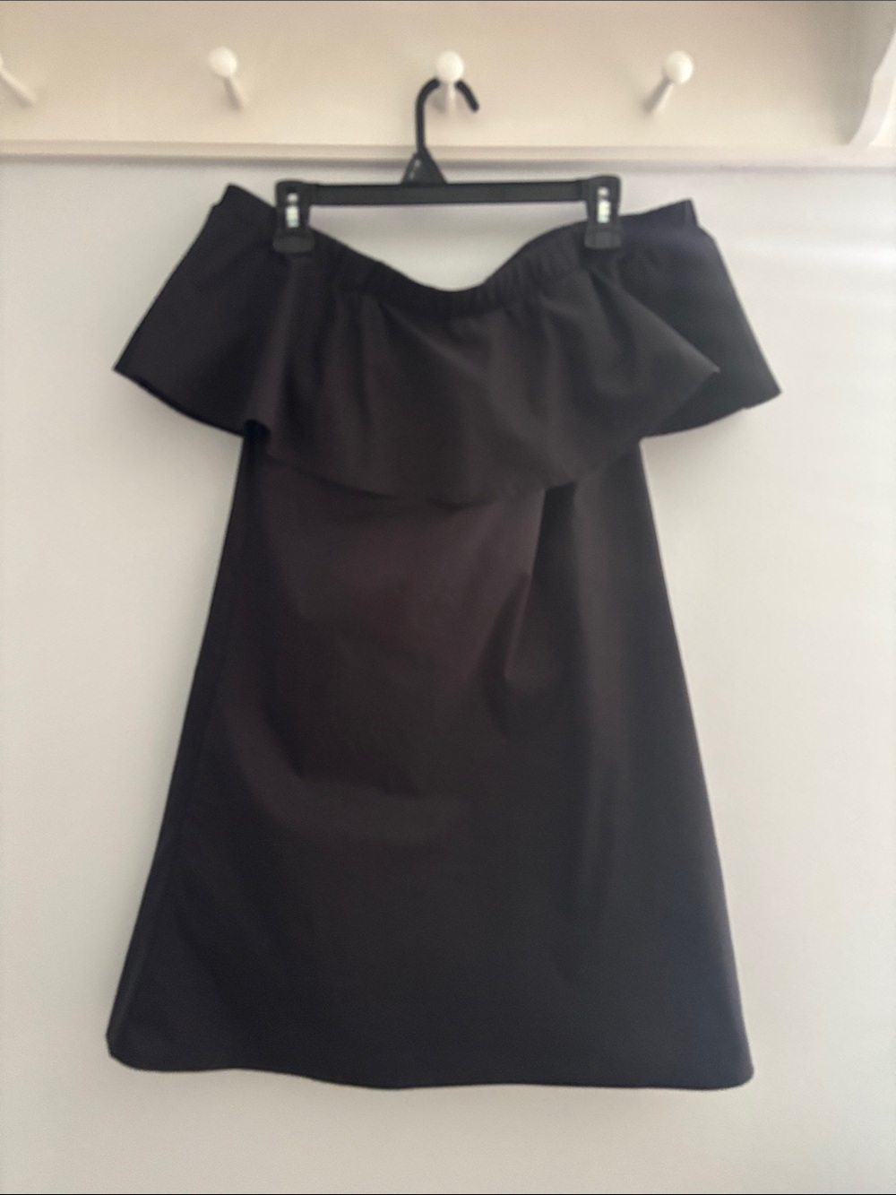 Saks Fifth Avenue One-Shoulder Black Ruffle Dress